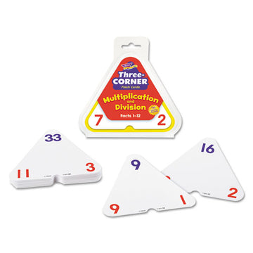 TREND® Three-corner Flash Cards, Multiplication-division, 5.5 X 5.5, 48-set freeshipping - TVN Wholesale